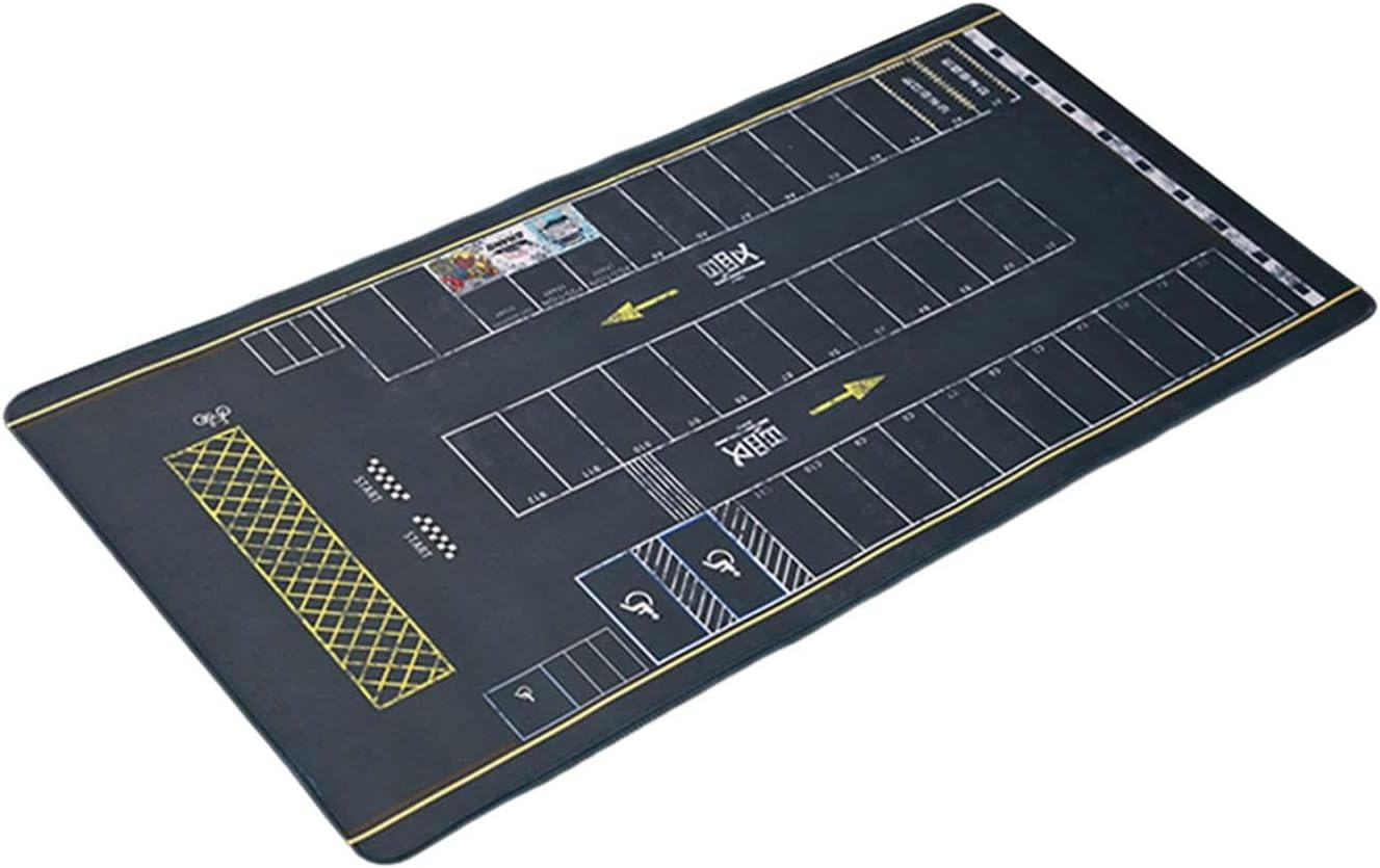 DYNWAVE 1/64 Scale Parking Lot Mat, Non-Slip Parking Lot Mouse Pad, Model Vehicle Scene Display, Mini Car Garage Scene Mat, Rollable Desktop Play Mat, Collectible Gift for Adults & Kids, 40x80cm