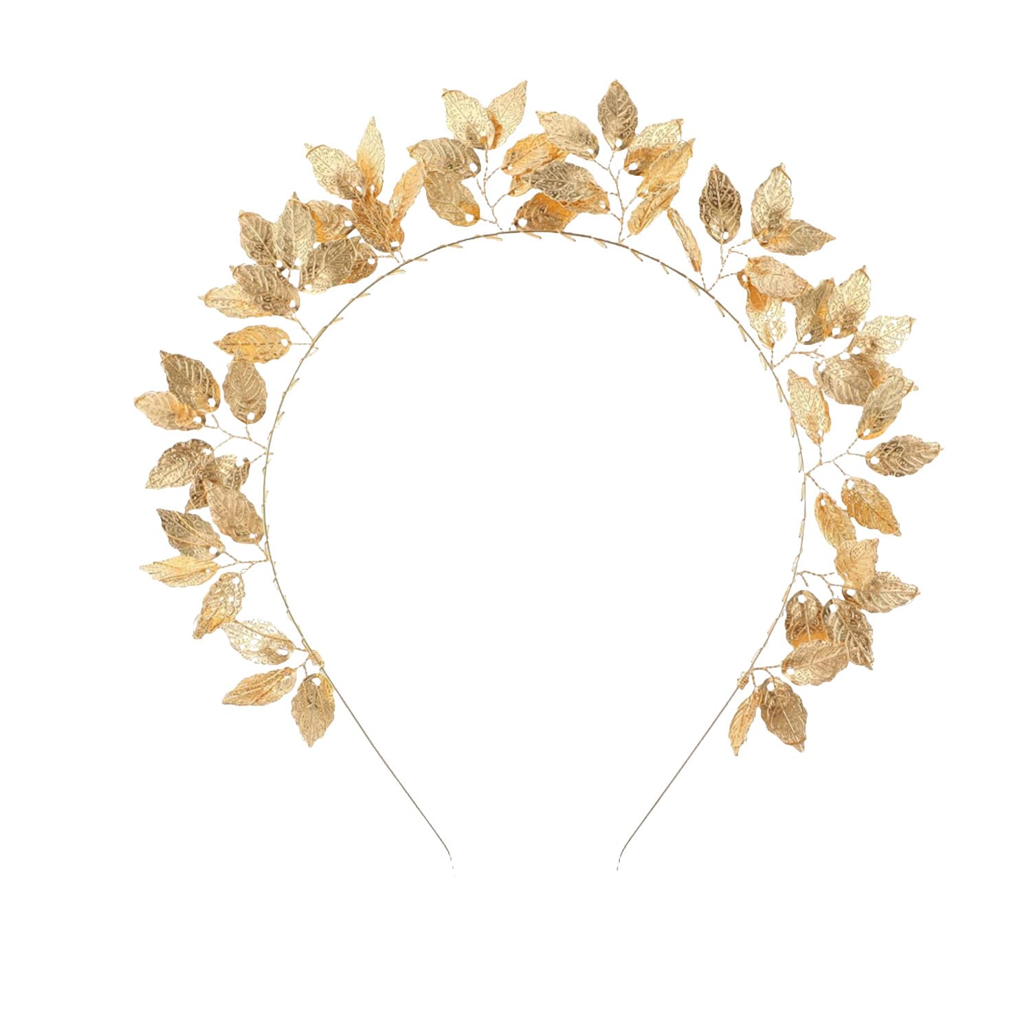 Corona Di Foglie Oro XCOZU - Tiara Dea Greca Per Spose, Feste Boho E Costumi - Foto 14