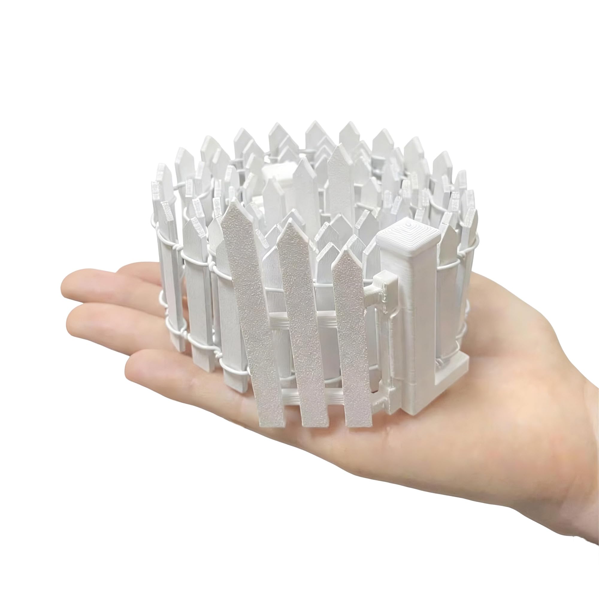Bajkowy miniaturowy płot ogrodowy z bramą biały drewniany płot domek dla lalek mini wiejski krajobraz projekt DIY doniczka