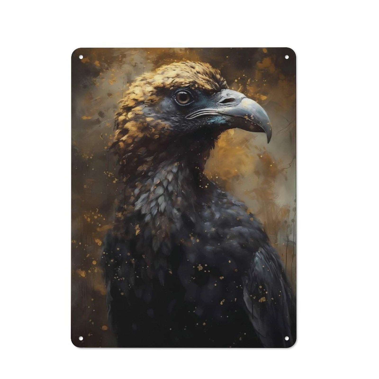 Junmoney Vulture Adorable For Bar Or Restaurant, Retro Metal Plaque 40X30cm, A Decorative Christmas Gift For Hospitality Decor Collectors
