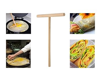 Étaleur à Crêpes KitchenCraft - Bois De Hêtre 17cm | Pour Crêpes, Pancakes Galettes | Finition Beige Naturelle