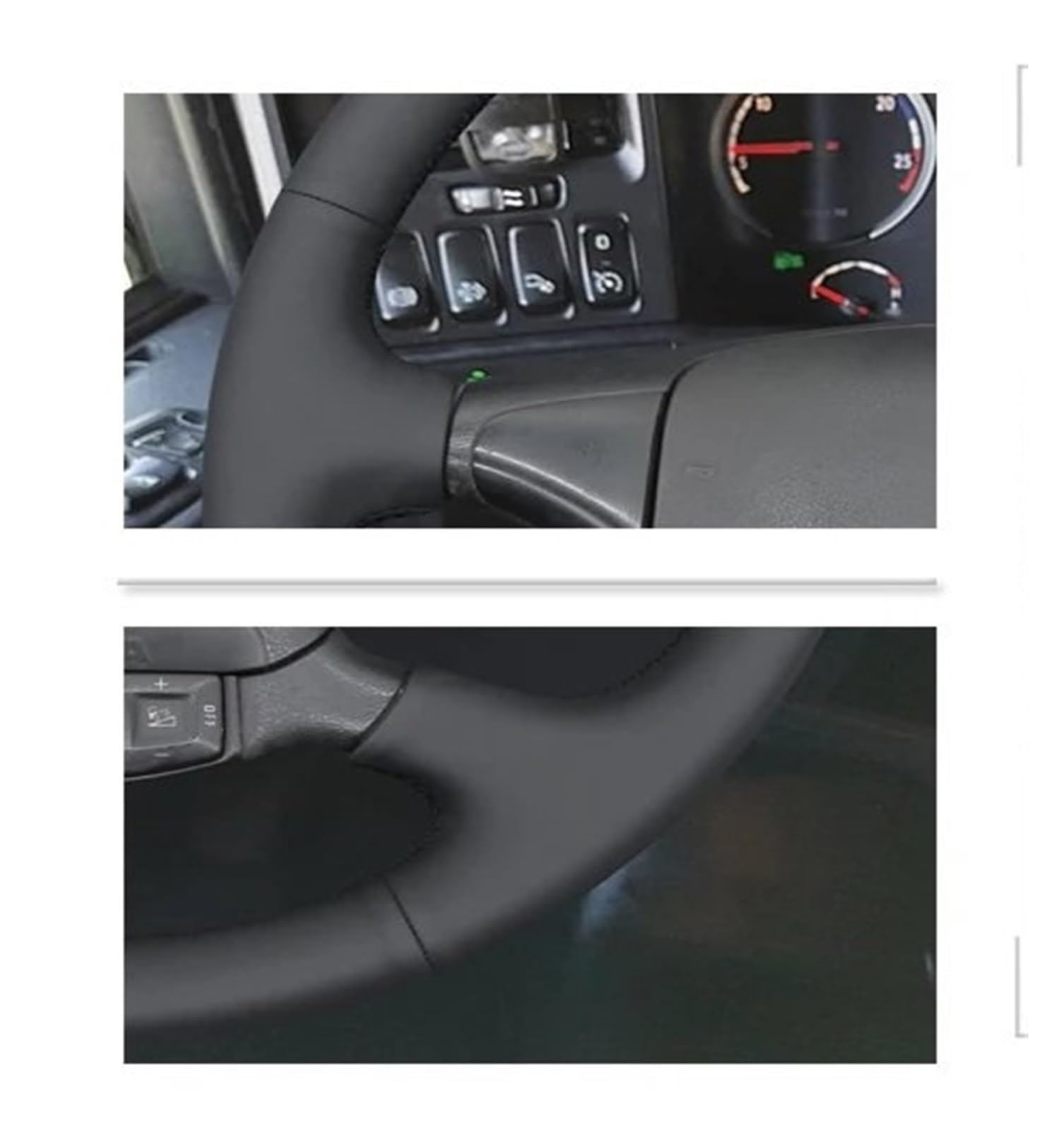 Copri Sterzo Traspirante Per Scania PGRT Serie 2004-2015 Coprivolante Per Auto Nero Copri Volante(Nero)