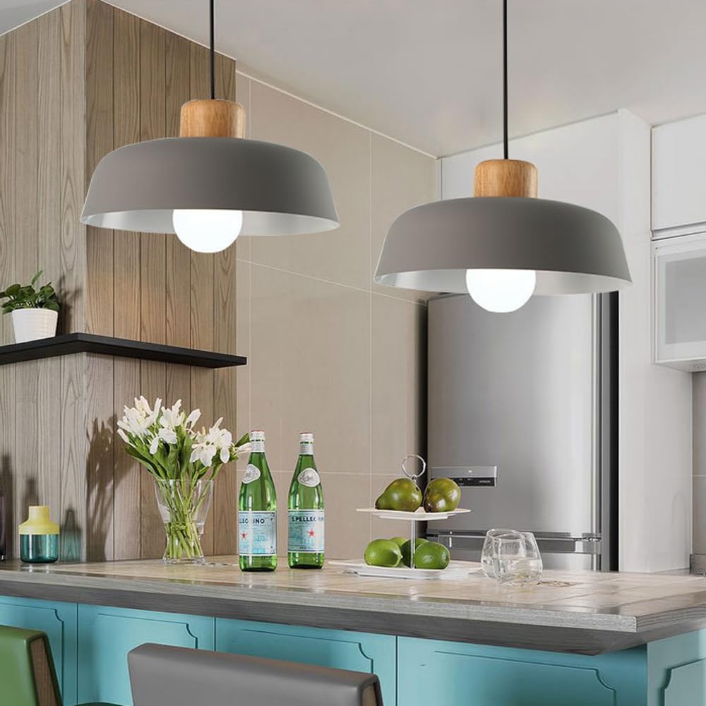 Lampada A Sospensione Minimalista Per Isola Cucina Con Paralume