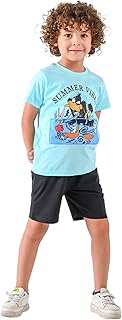 Jockey M M Boys Set Of 2 Pieces Printed Summer Vibes Pajama Set