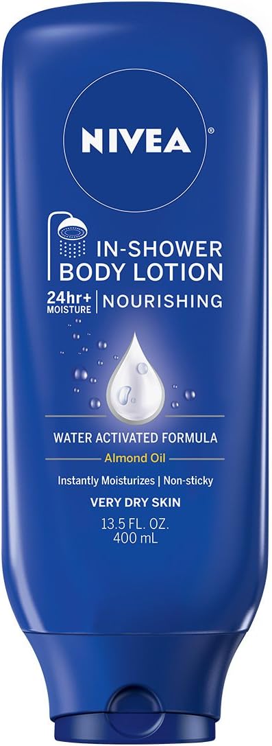 NIVEA Nourishing In Shower Lotion, Body Lotion for Dry Skin, 13.5 Fl Oz Bottle
