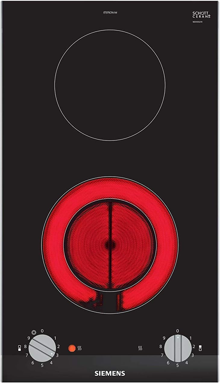 Siemens 30 cm Built in Domino Electric Hob, German Engineering, 3 Years Warranty, Black, ET375CFA1M"Min 1 year manufacturer warranty"