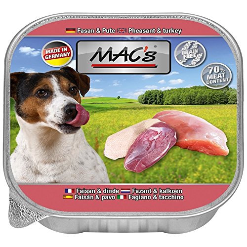 Produktbild von MAC's Dog Fasan & Pute Hundenassfutter - 10 x 150 g