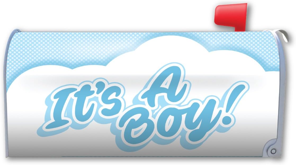 It's A Boy! Large Mailbox Cover Magnet By Magnet America is 26" x 20.5" Made for Metal Mailboxes