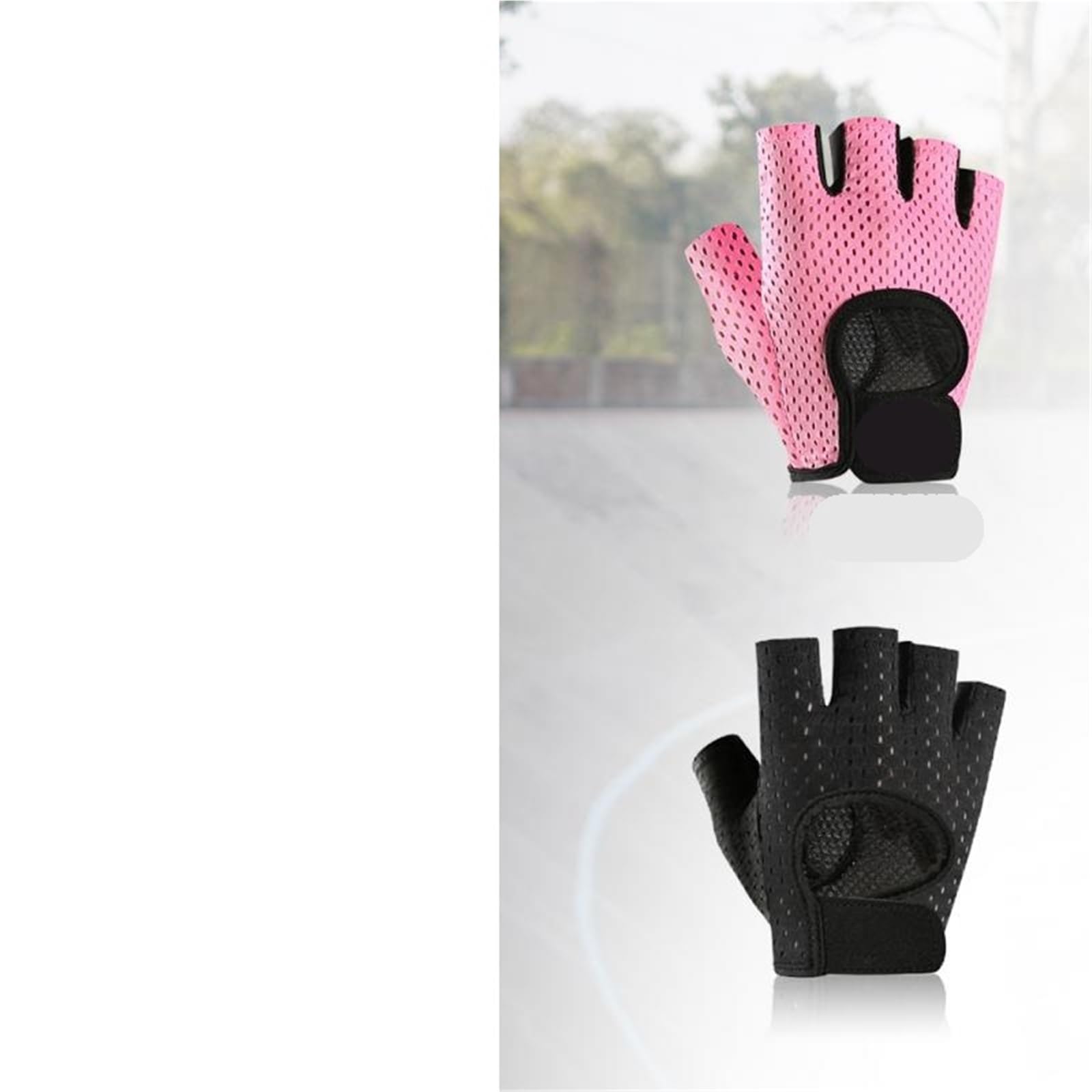 Guanti Da Fitness Guanti da allenamento sportivi con mezze dita Guanti da fitness traspiranti antiscivolo Guanti da ciclismo all'aperto Equipaggiamento protettivo for sport indoor Per Fitness(Pink,X-L
