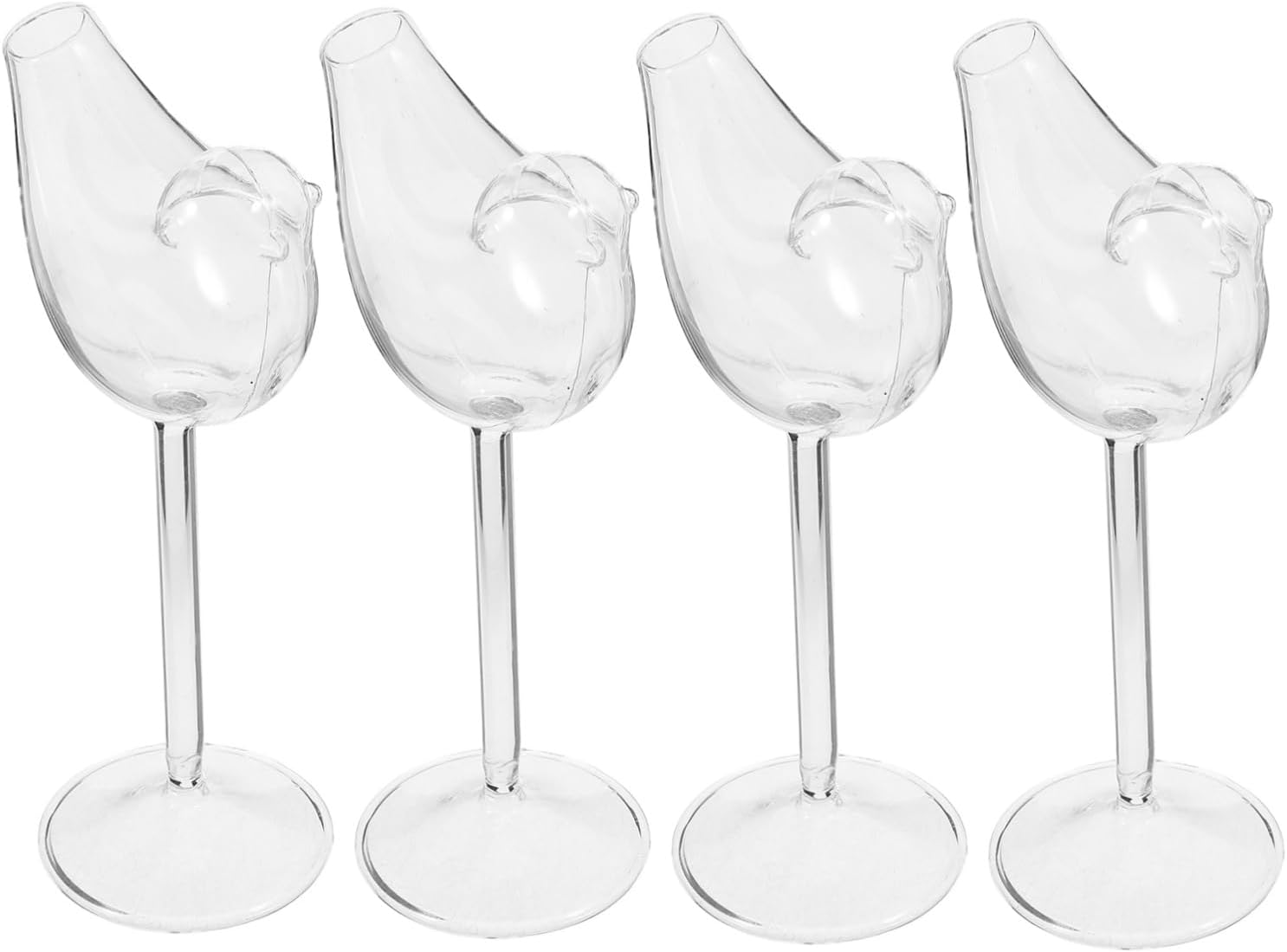 PRETYZOOM 4pcs Smoke Cocktail Glasses Modern Tumbler Cups for Whiskey Brandy Wine Birthday Wedding Party