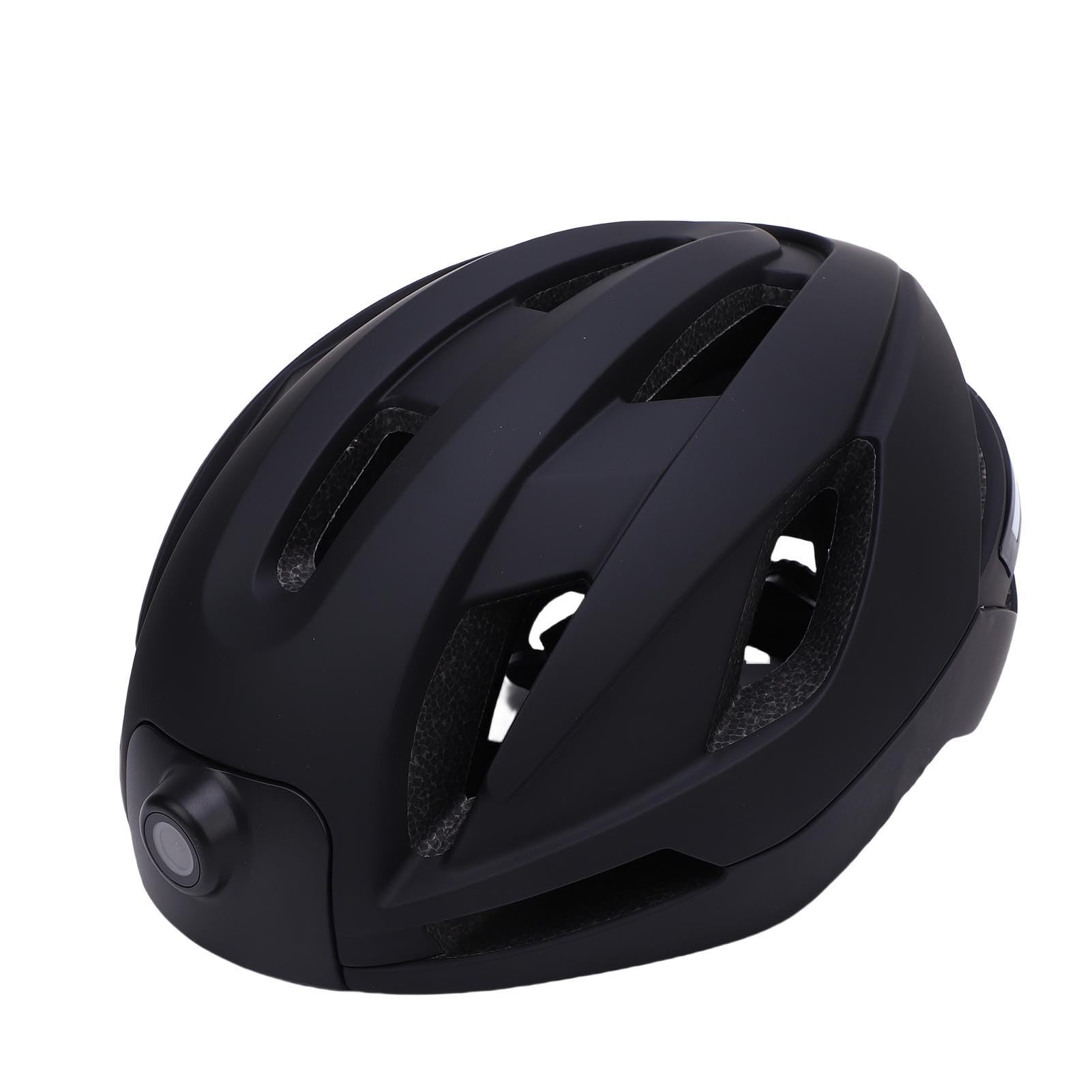 Casco de bicicleta inteligente con cámara HD contra accidentes e intermitentes bluetooth 8