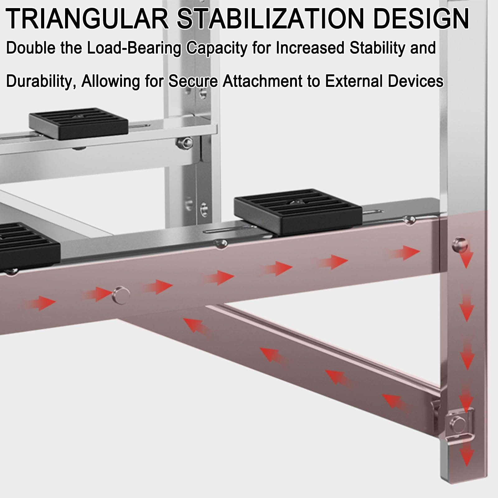 Wandkonsole Klimaanlage, Klima Splitgerät Wandkonsole mit Anti-Vibrations-Pads, aus Edelstahl für Bis zu 380 Kg(55x55x38.5cm/22x22x15in)