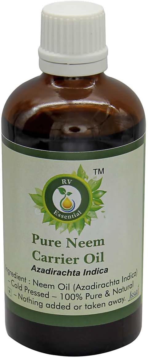 Neem Oil | Azadirachta Indica | For Plants | For Hair Growth | For Skin | Cold Pressed Neem Oil | 100% Pure Natural | 5ml | 0.169oz By R V Essential