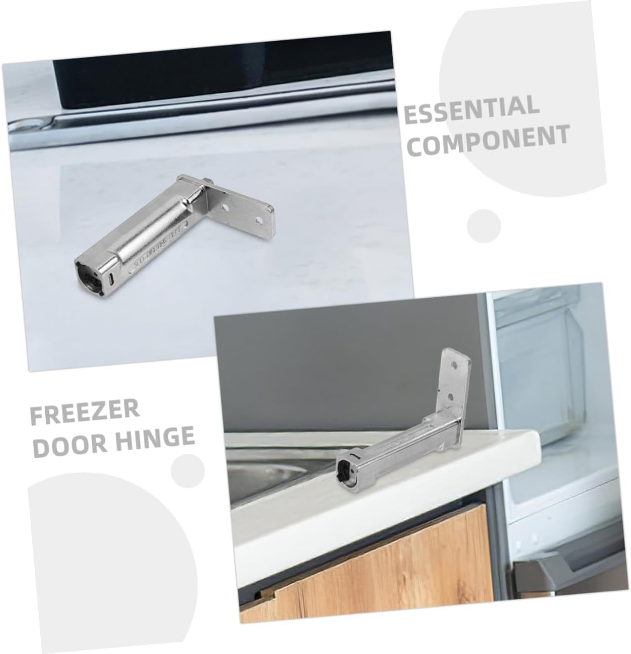 Metal Silver Adjustable Freezer Door Hinge Replacement