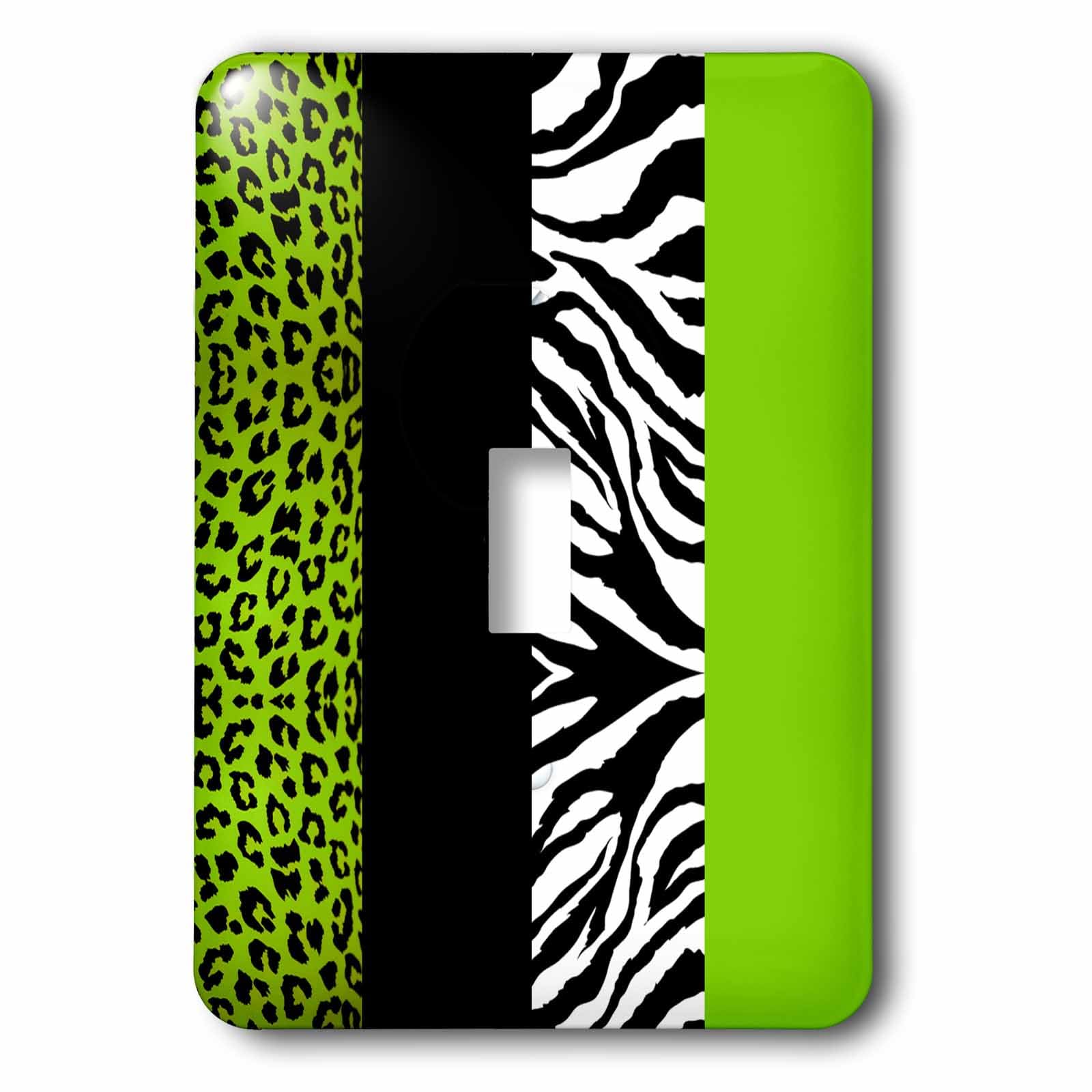 Interrupteur à bascule simple motif citron vert animalier noir et blanc 3drose LSP 35440 1