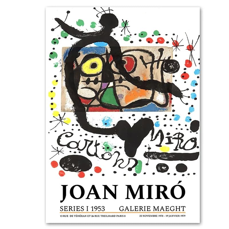 Amazon｜有名なJoan MiroのポスターJoan Galerie Maight People Wall