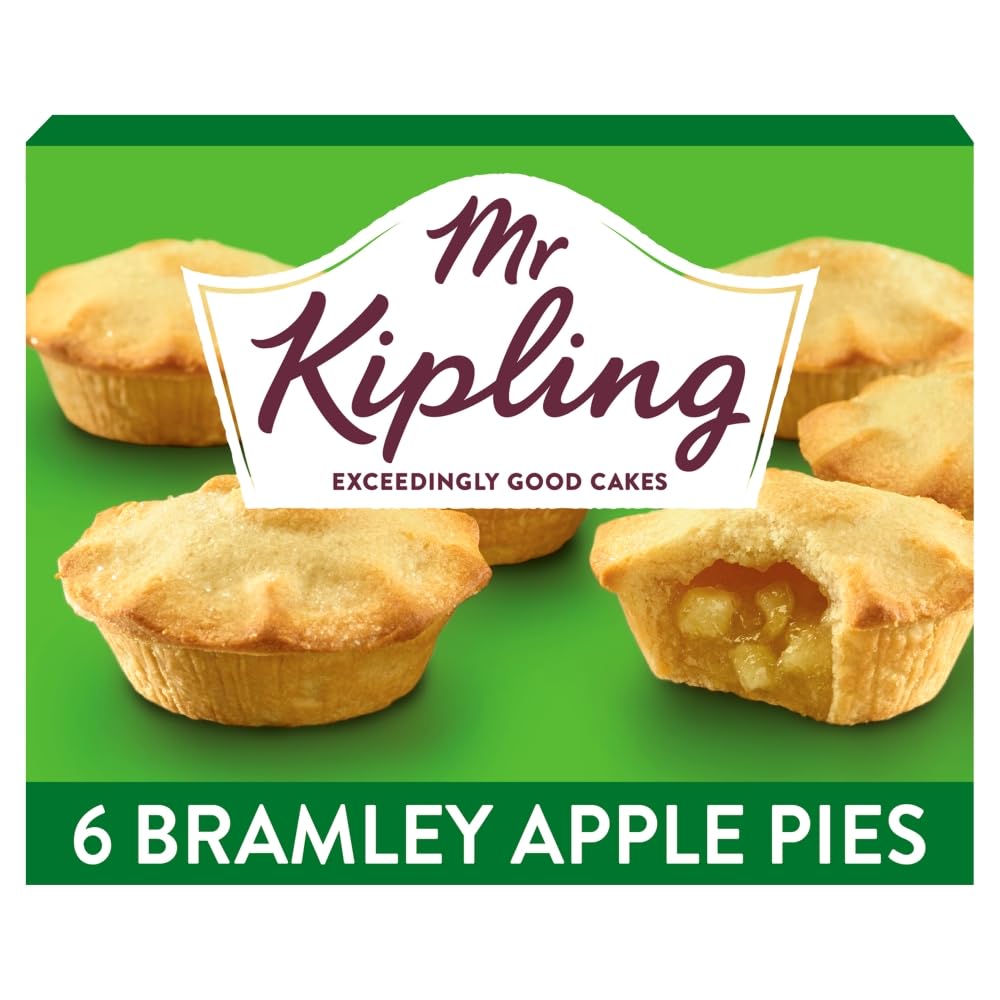 Mr Kipling Bramley Apple Pies, 6 Treats – Perfect For Snacking On-the-Go (Pack of 1)