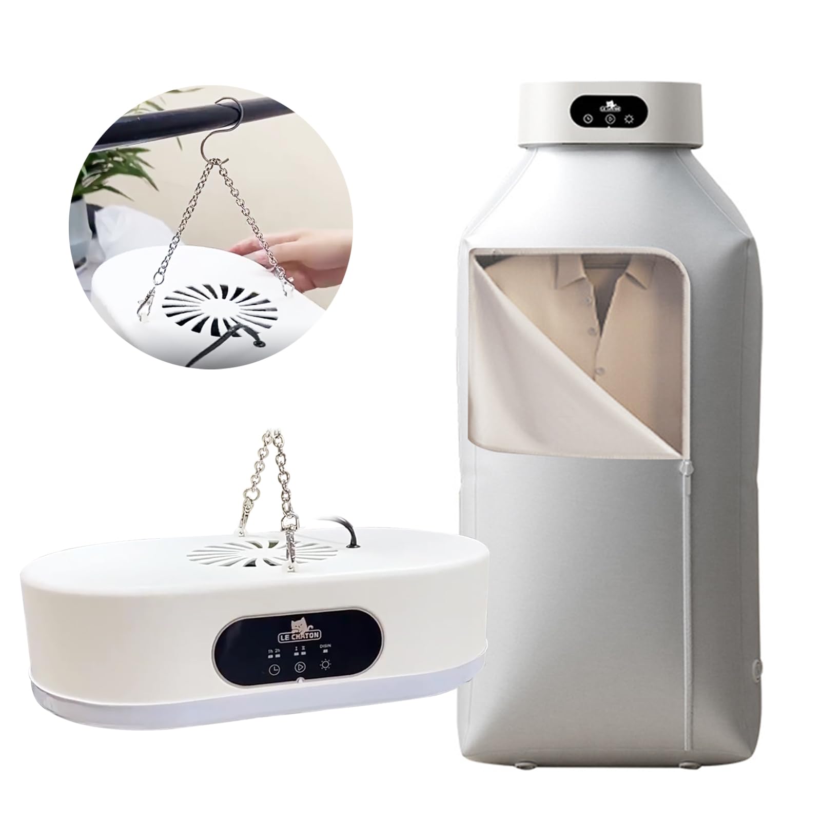 Kyaoayo Trockner, Mini Trockner, 1200W Wäschetrockner, Tragbarer Trockner, Faltbar, Mit Timer-Funktion Und Drei Einstellbaren Stufen, Geeignet für Wohnungen, Reisen, Wohnheime Und Wohnmobile.