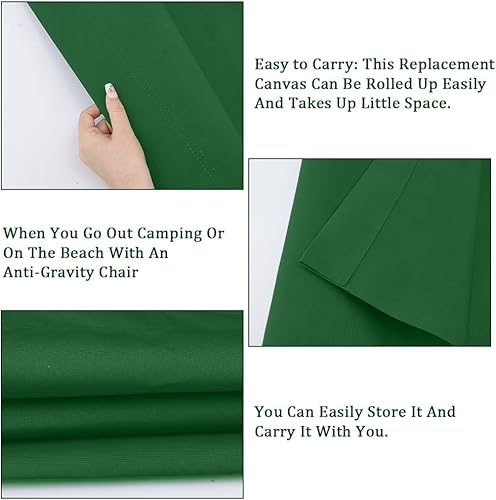 Miniatura 6 de GORGECRAFT Silla de playa de 47.2 in47.24 pulgadas, de lona, de repuesto, para patio, silla plegable de tela, silla plegable de tela, sillas de