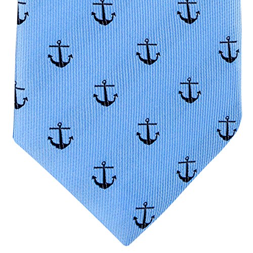 Retreez Classic Anchor Pattern Woven Boy's Tie - 8-10 years2