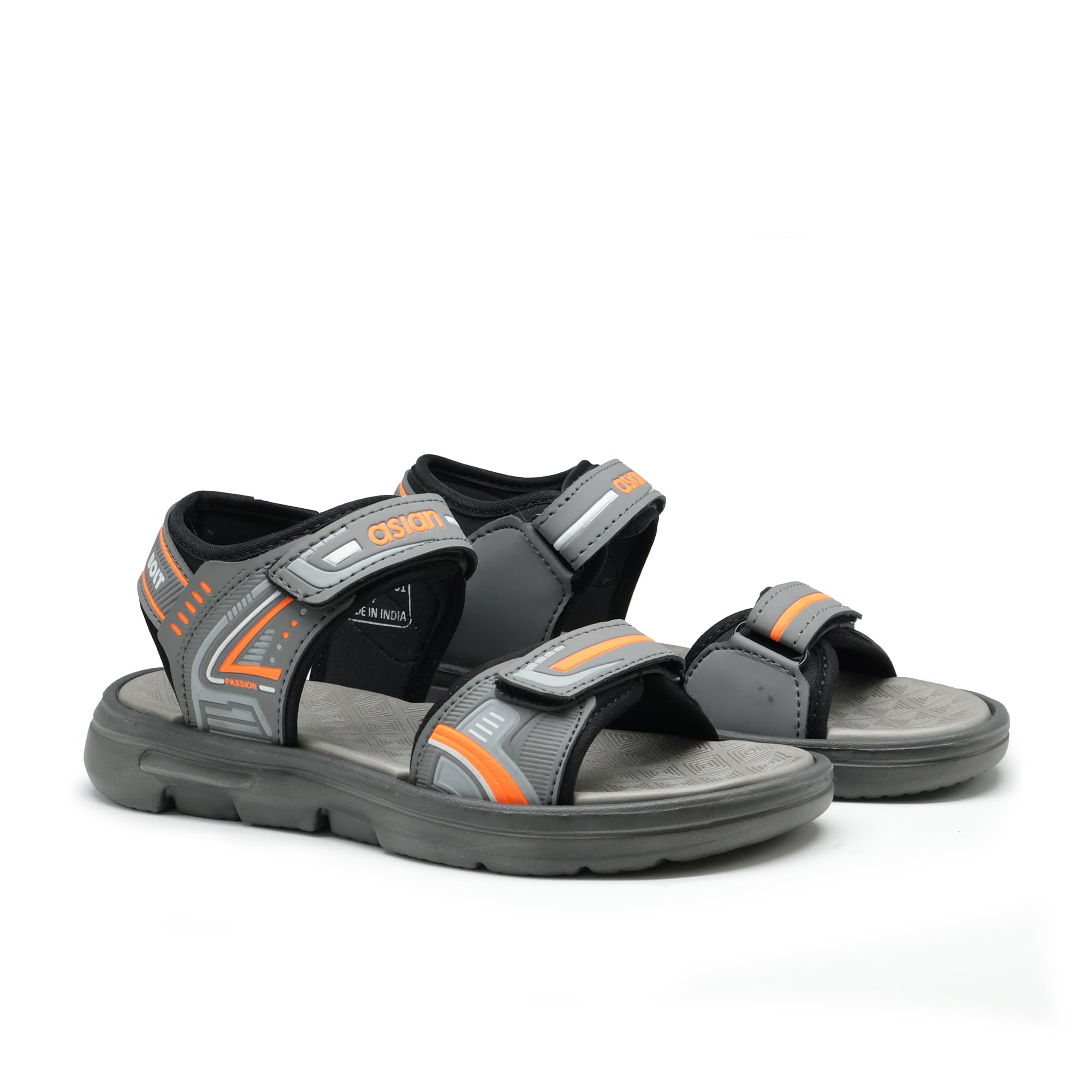 Mens VIRAT-01 Casual Sandals with adjustable velcro closure for easy wear with flexible fitting and trendy and stylish looks ideal for everyday use for mens as well as boys-image-46