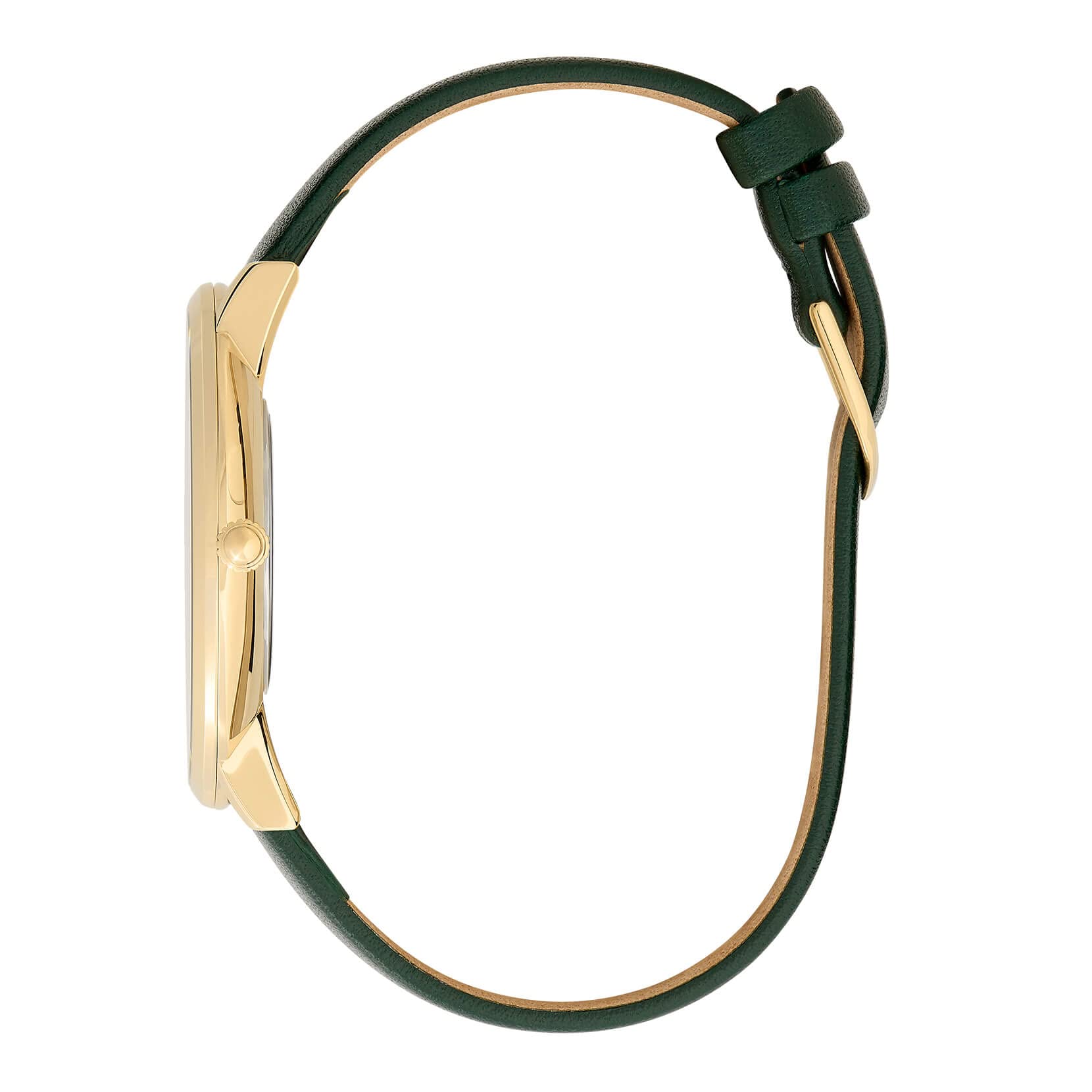 Olivia Burton Women\'s Watch 24000067 Quartz Gold Green Dial Leather Strap 40mm Classic 23mm Grove Gold & Forest Green Leather Strap Watch  main image 2