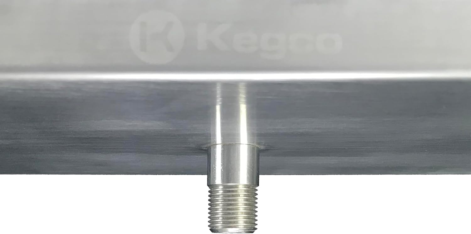 Kegco SEDP-106-D 10" Stainless Steel Wall Mount Drip Tray With Drain