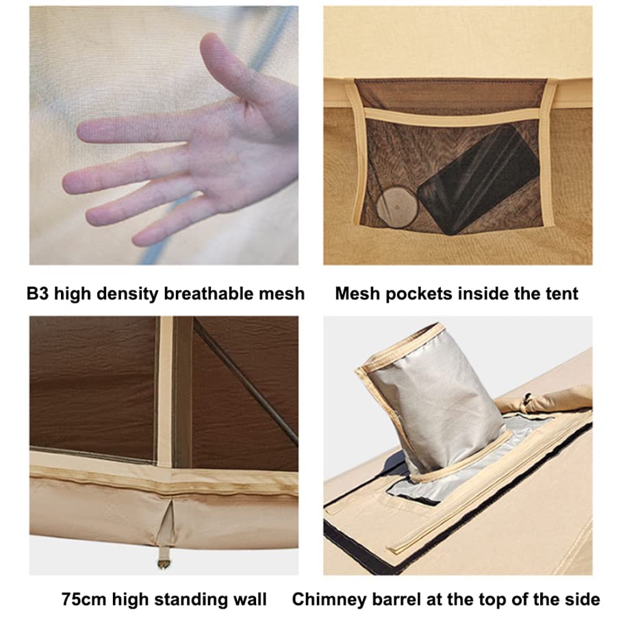 Carpa tipi de lona impermeable para 4-6 personas miniatura 7