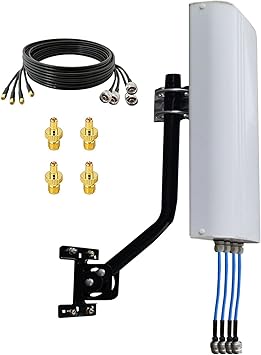 4x4 MIMO Antenna 5G for T-Mobile/All Carriers WiFi 4G LTE 5G MIMO Antenna Outdoor Directional External Antenna n71 for 4G LTE/5G Hotspots/Routers Full kit