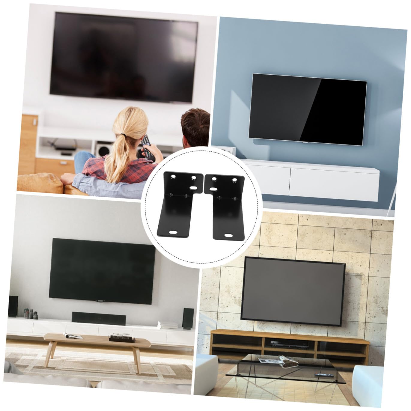 Didiseaon Supporto in Parete Staffa Metallo per Nero Soundbar