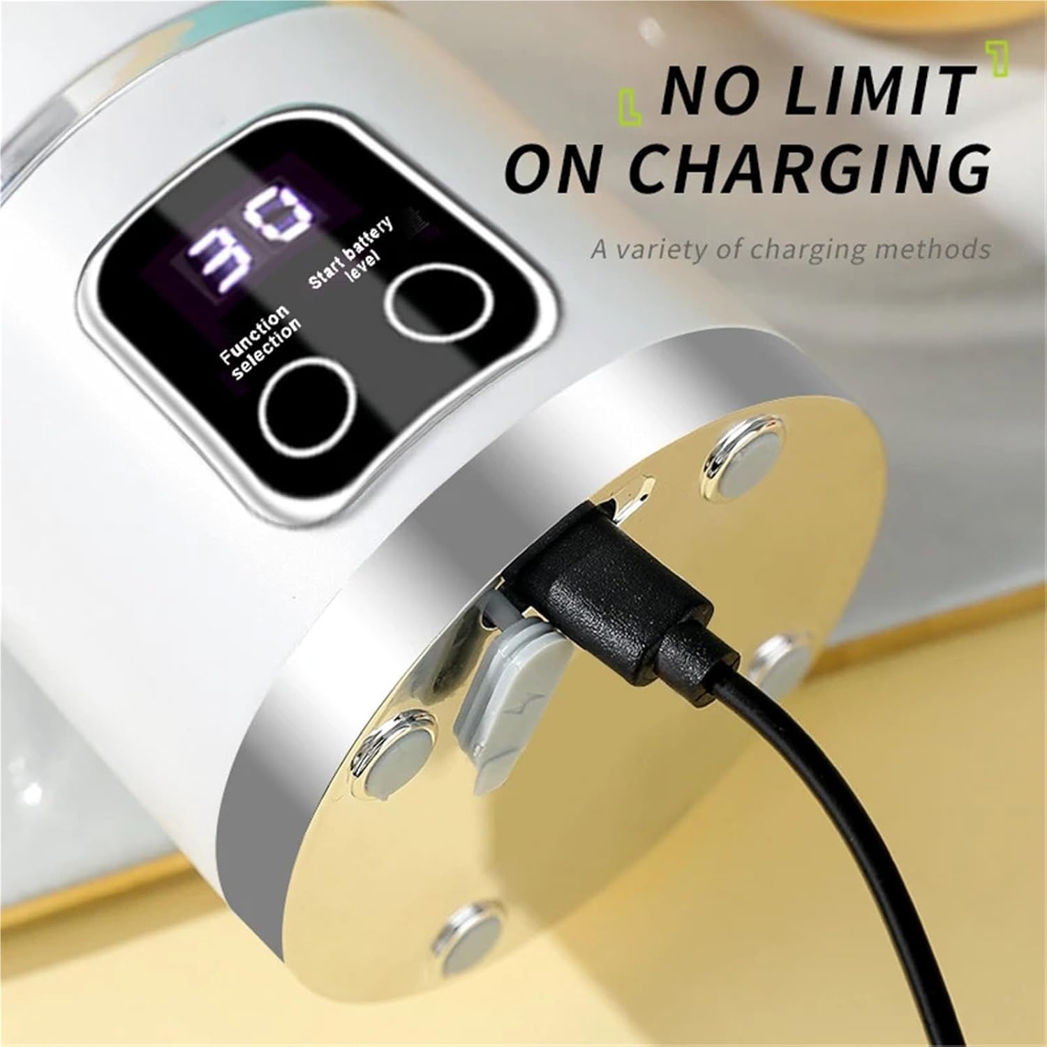 Portable Fruit Juice Blender Small Electric Juicer 12 Blade Head Juicer Cup Mixer Machine Smoothies Blender Compatible With Home 3000mAH(Frame covers)