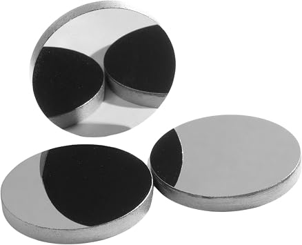 MCWlaser 25mm CO2 Laser Mirrors Mo Mirror Molybdenum 3PCS Laser Mirror kit CO2 Laser Lens for CO2 Laser Engraving Cutting Engraver/Cutter 40W to 200W