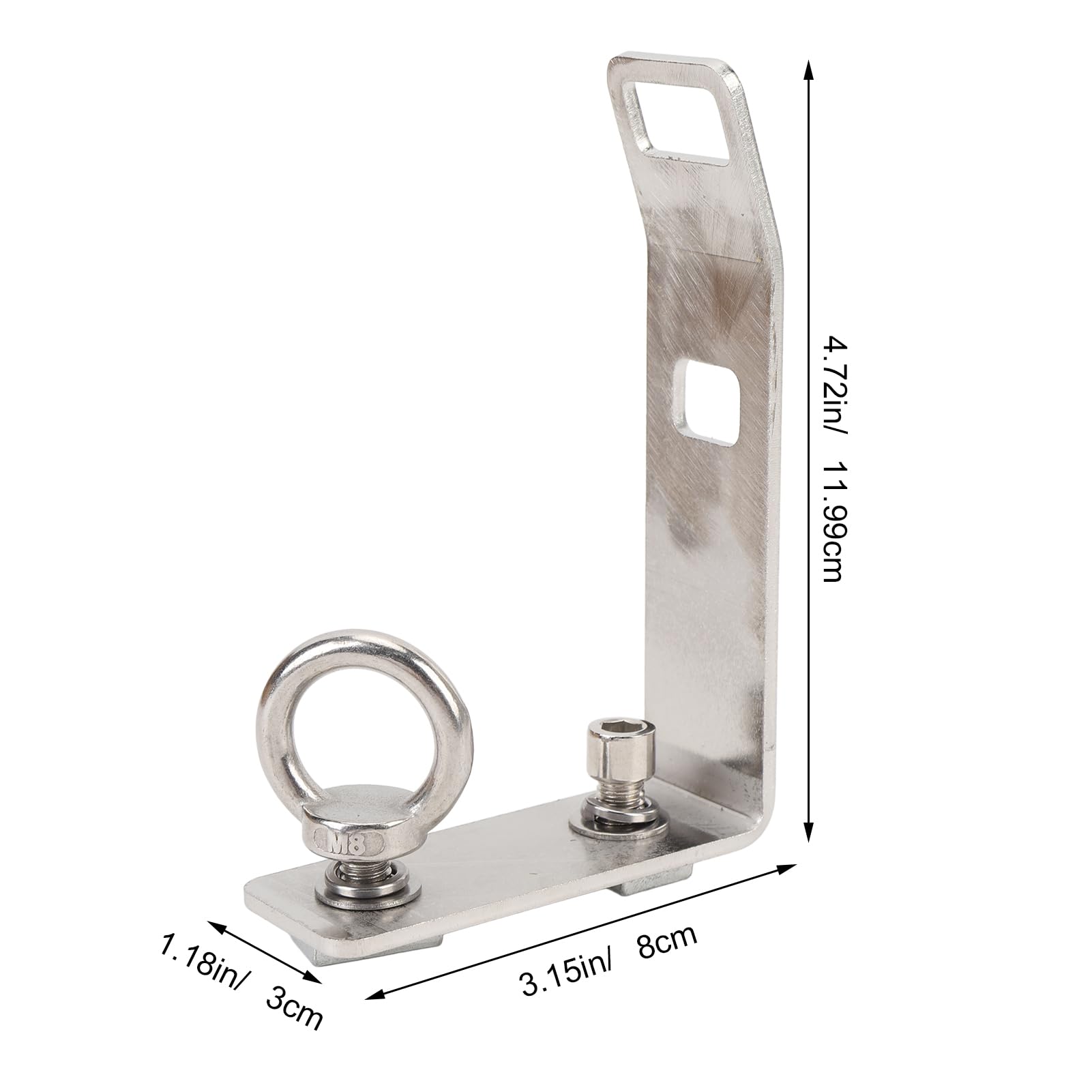 Yctze 4 Fermi di Carico per Portapacchi in Acciaio Inossidabile 304 Fermi di Carico per Scorrevole nelle Scanalature a T Supporto per Barra Trasversale per Scaletta Legna Ardere