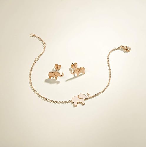 Miniatura 3 de FANCIME Aretes de elefante de plata de ley 925, delicadas joyas finas, regalos de Pascua para mujeres, amigas, amistad, pequeño abalorio, regalo