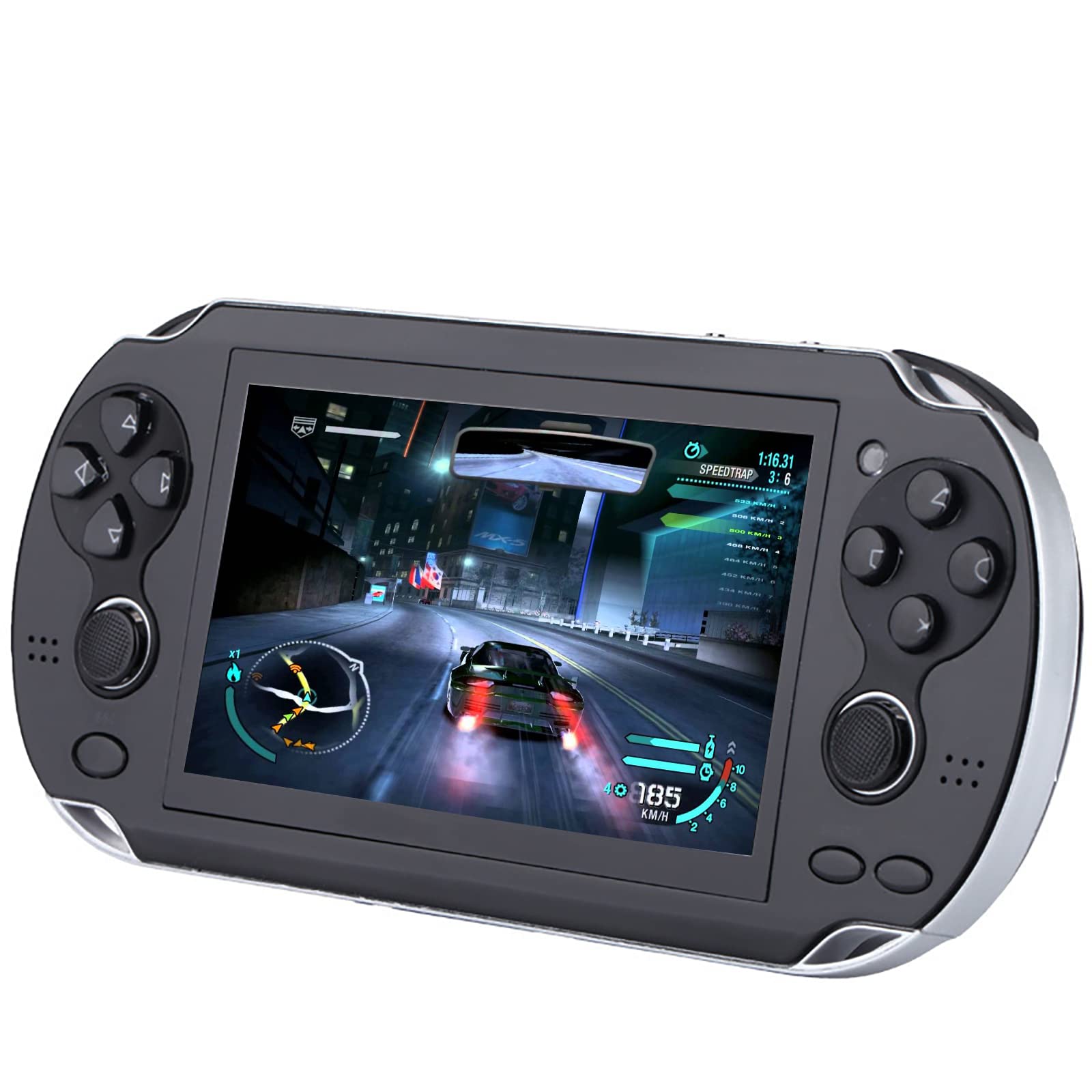AARONMEI Console Per Videogiochi Da 8GB Fotocamera Portatile Con Schermo A Colori Da 4,3 Pollici Console Di Gioco Portatile Con Doppio Joystick Gioco Per Console Di Gioco 10000