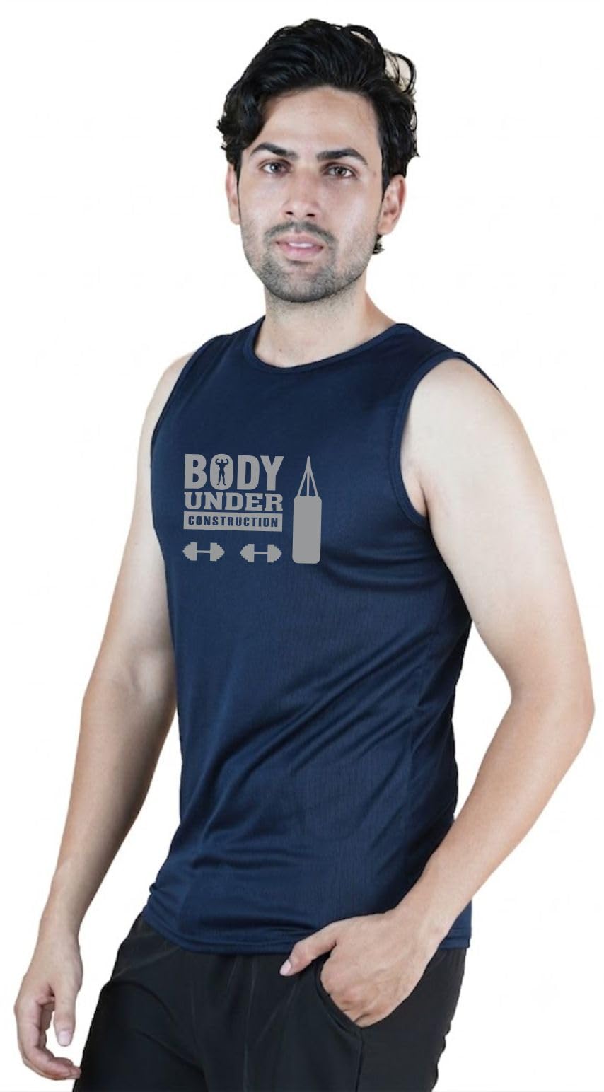 Men's Sleeveless Polyster Gym Vest | Sports Vest for Workout, Running & Training-picture-21