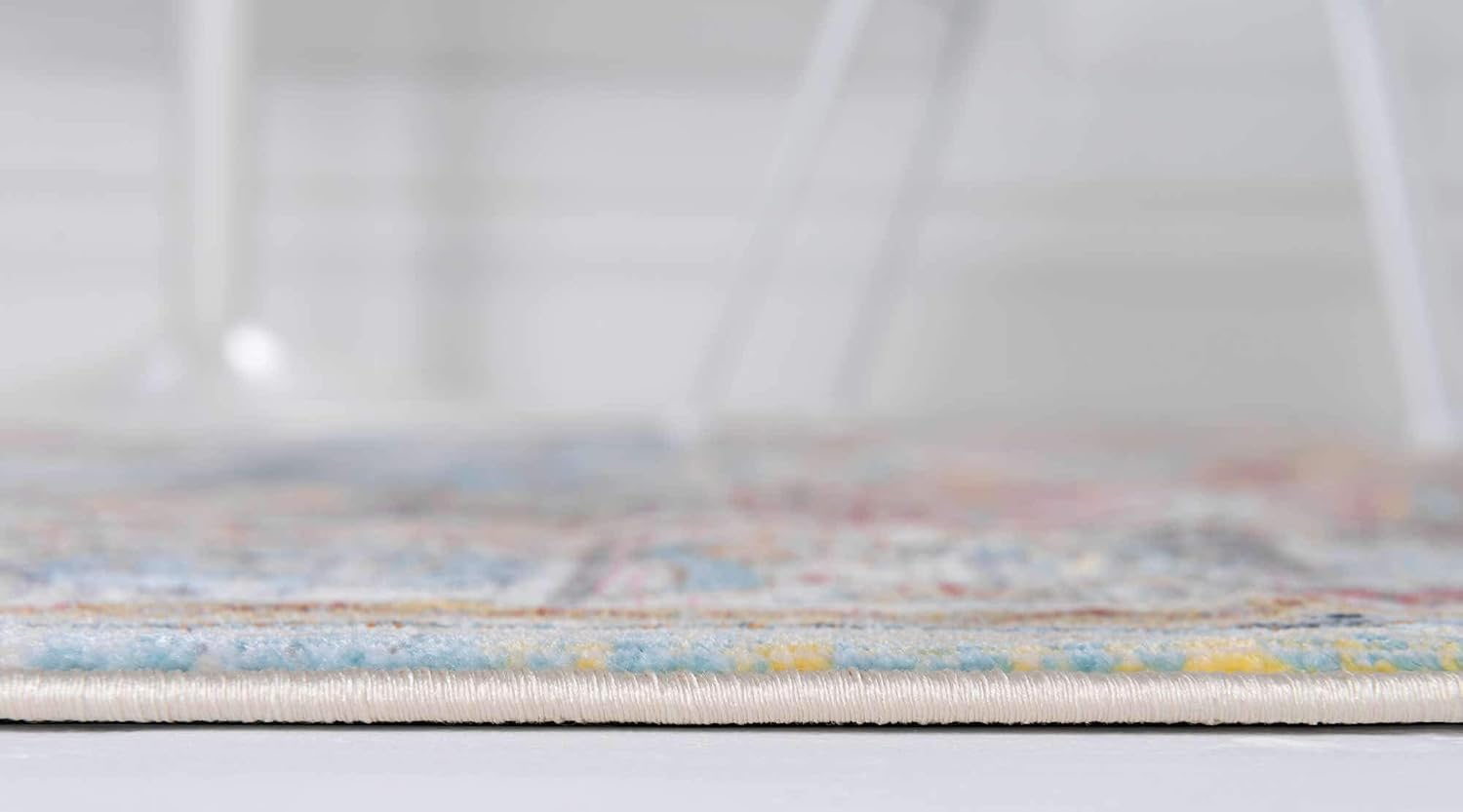 Unique Loom Baracoa Collection Area Rug - Miramar (8' 4" x 10' Rectangle, Light Blue/ Blue)