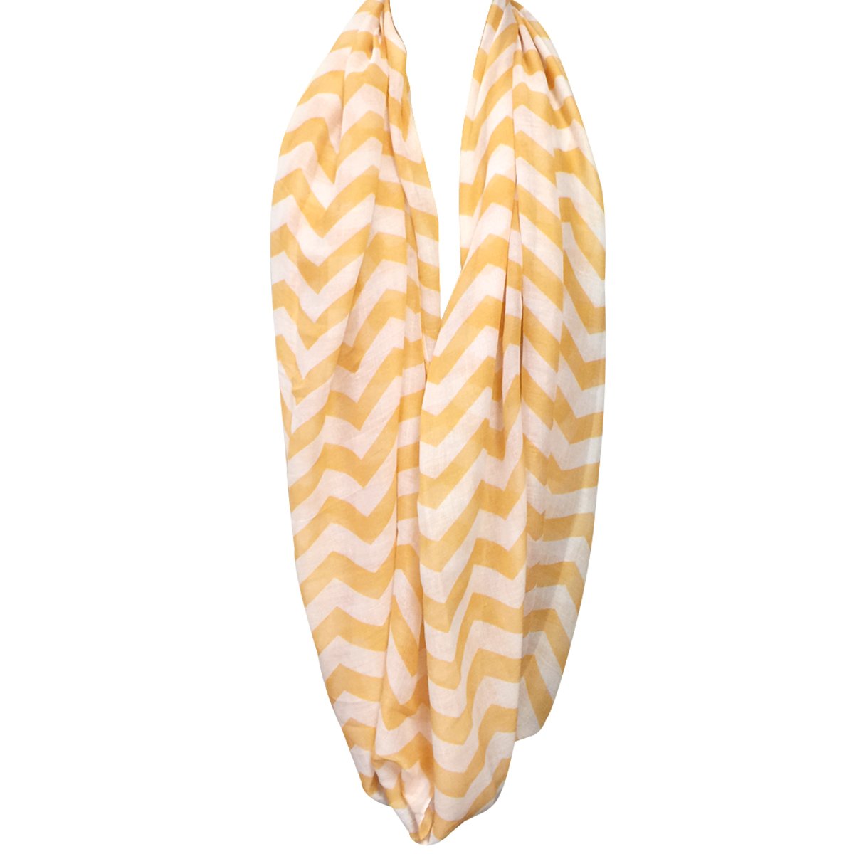 Wrapables - Bufanda ligera con diseño de zigzag - Naranja - talla única