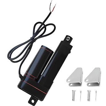 JQDML 2 Inch High Speed 1.34"/sec Linear Actuator 12V 88lbs/400N IP65 Waterproof Linear Motion Actuator with Mounting Brackets
