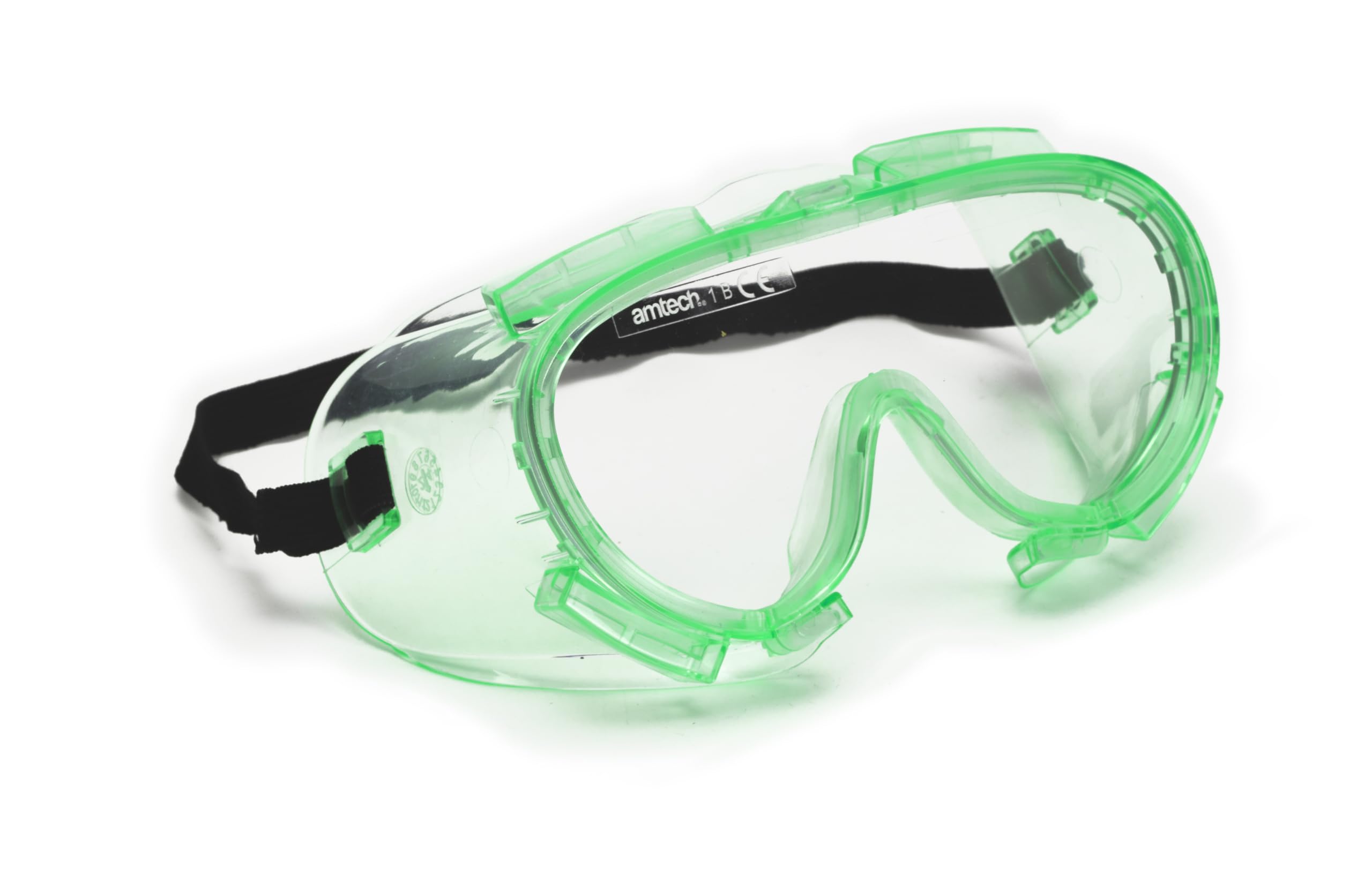 Amtech - Clear Safety Goggles to Protect Eyes from Injuries with Impact Resistant Lens, Lightweight PVC Frame, Home and Garden DIY, One Size Fits All for Comfortable Fit, Elastic Headband, Durable