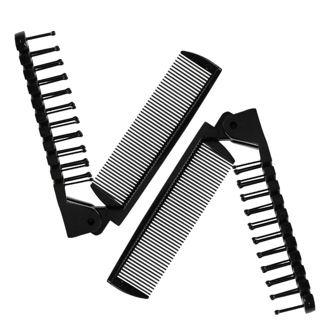 EIOURVY 2 peines plegables, peine plegable para barba, mini cepillo, peine de bolsillo, peine plegable, cepillo de viaje