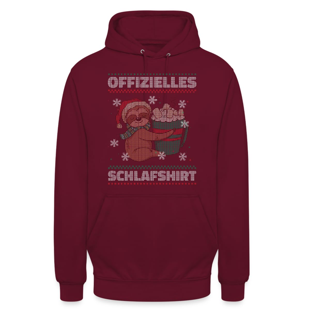 Maglietta da notte ufficiale bradipo - Natale Ugly Sweater