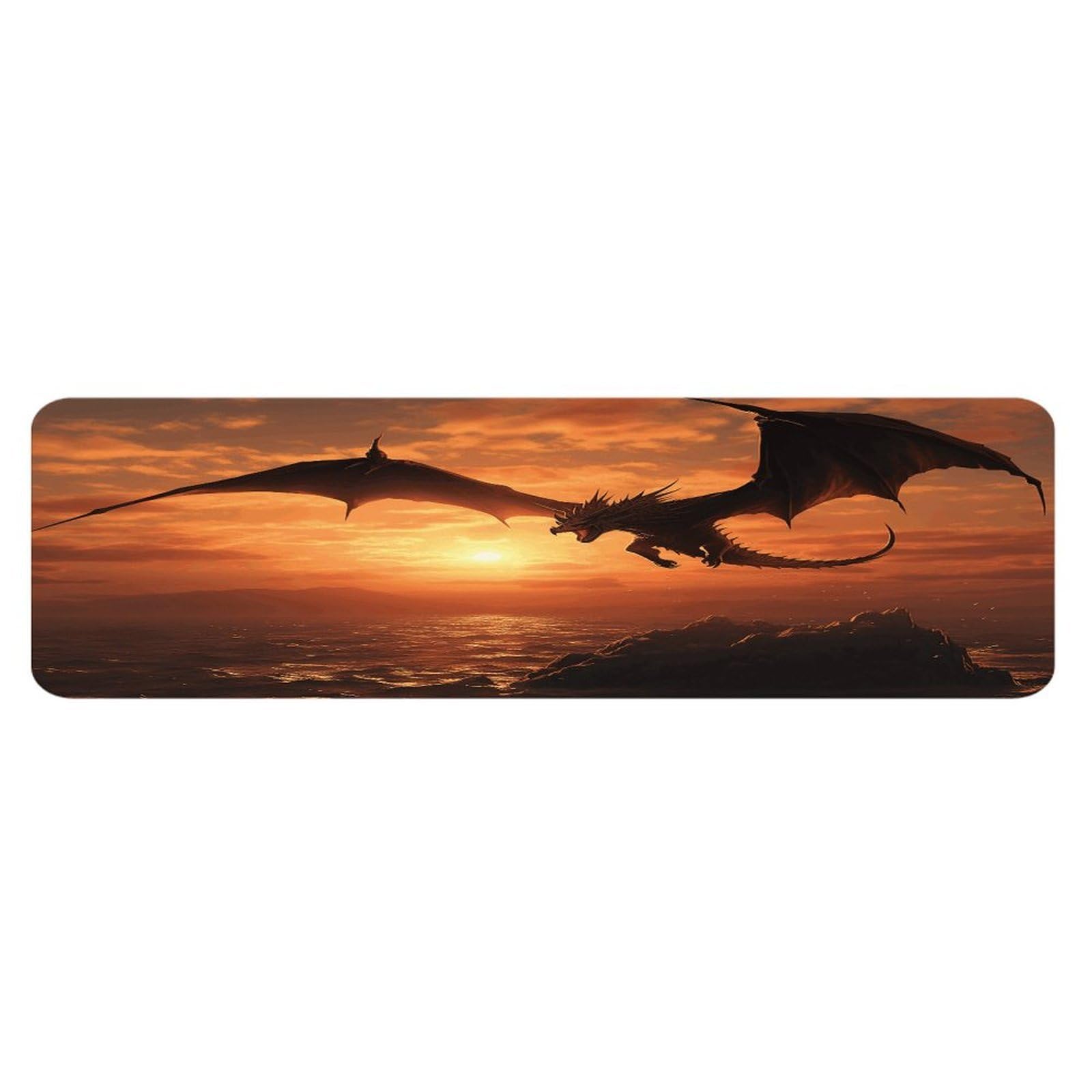 Alfombra de cocina antideslizante y cómoda Sea Sunset, suave para lavandería, 45x152 cm