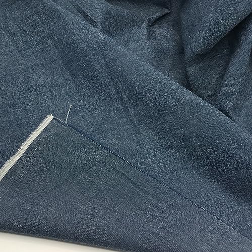 100 peças algodão escovado tecido cambraia para outono inverno camisa blusa cor índigo 2 jardas