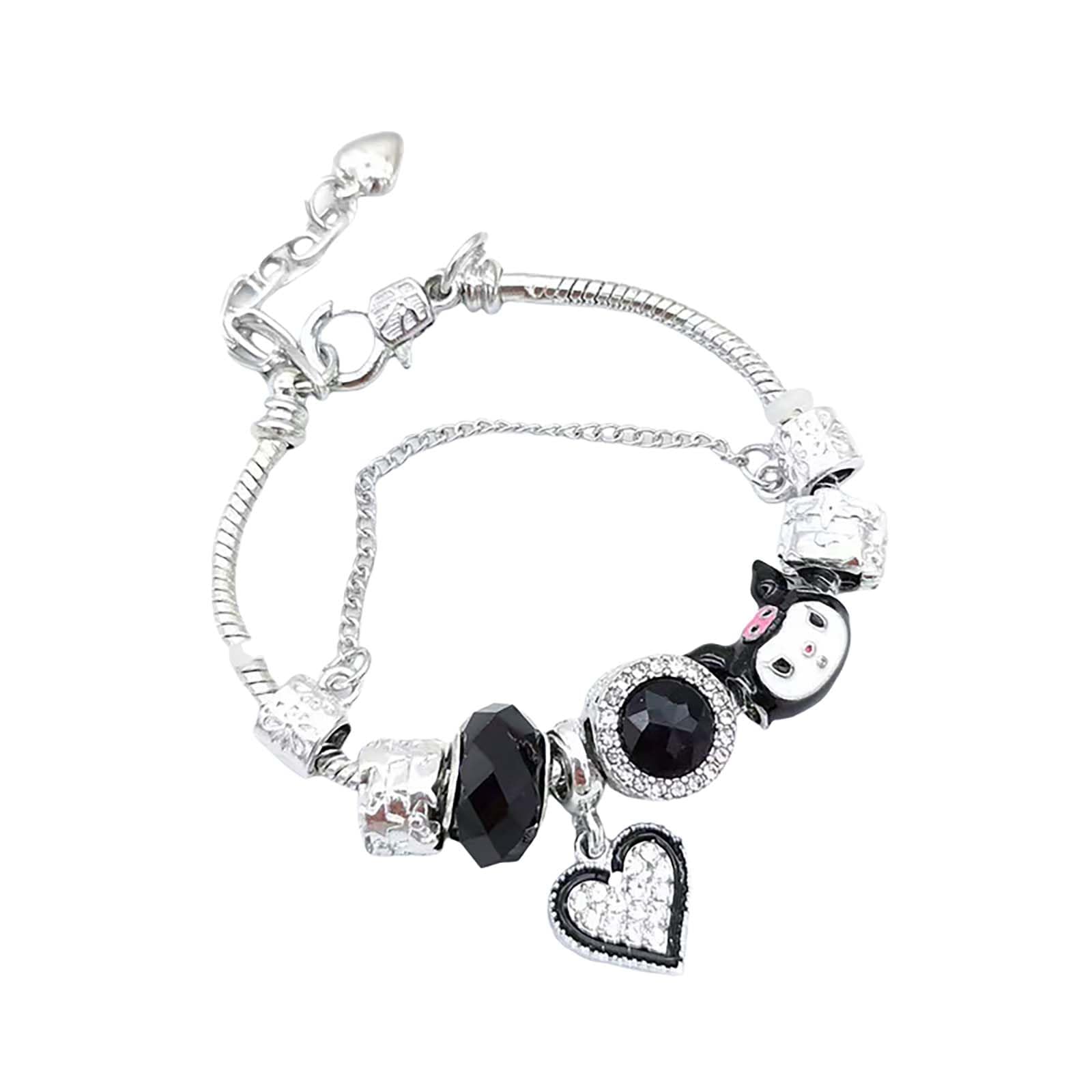 PATPAT® Kawaii Kuromi Bracelet for Woman, 1Pc Friendship Charm Bracelet Cute Bracelet for Girls, Charms Elastic Bracelet for Girls Teens Jewelry Gifts Adjustable Chain (B0D9H3N2DZ) Amazon Price History, Amazon Price Tracker