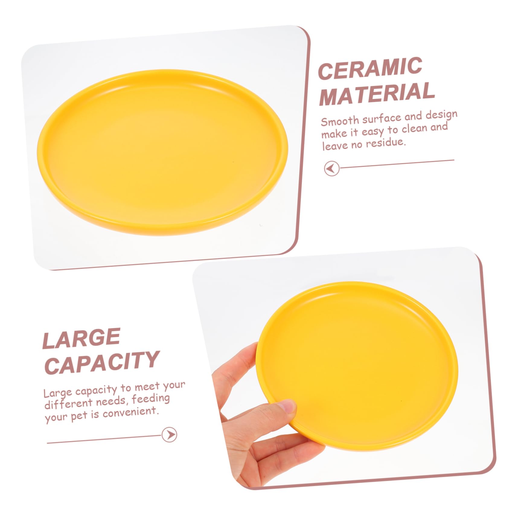 BESTonZON Ceramic Cat Food Dish Feeding Bowl for Cats Dogs Protective Pet Bowl for Comfortable Eating Durable Stylish Design Present for