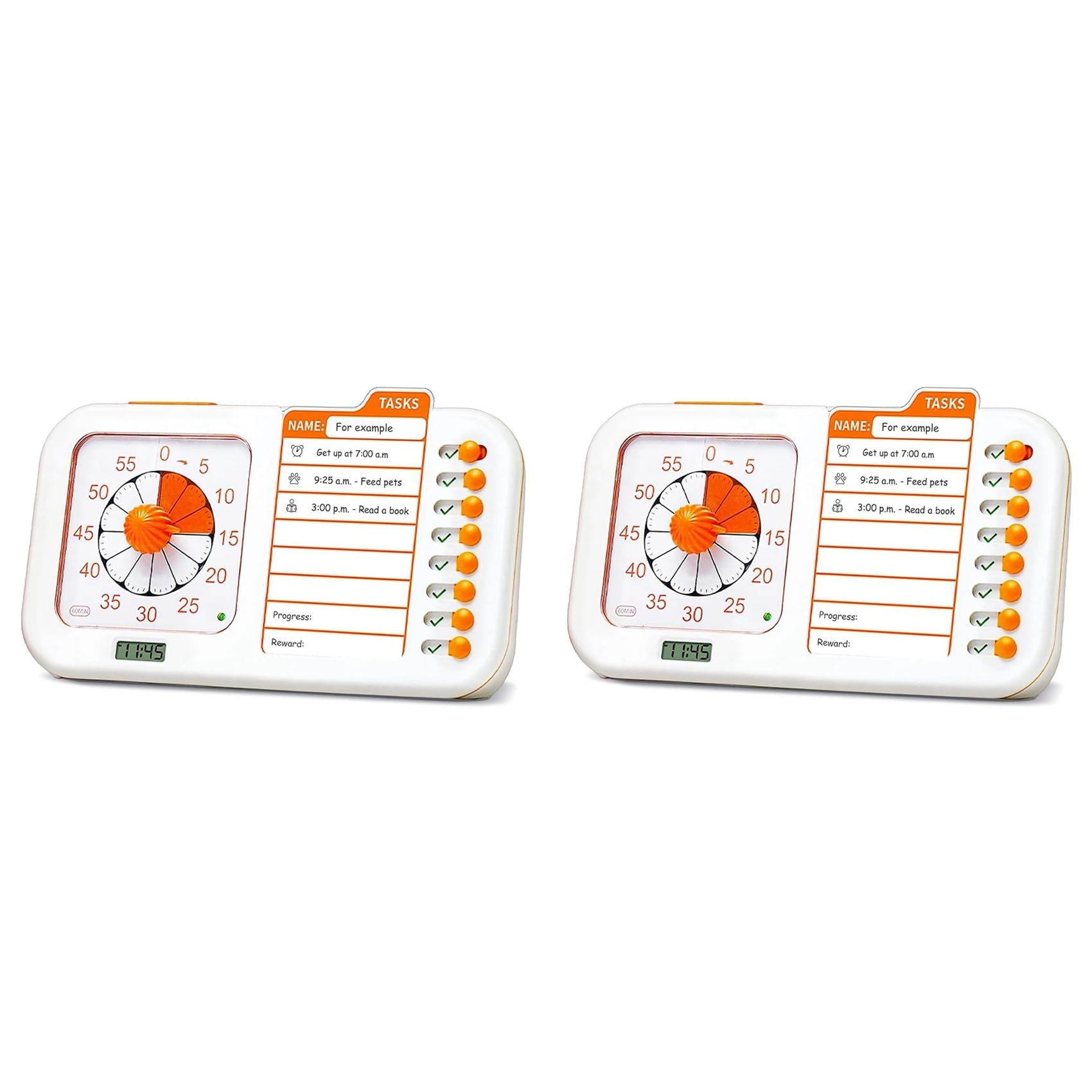Hndhbfgrt 2X Visual ADHD Timer for Kids & Adults with Planning Board, Task Timer, Chore Chart & Visual Schedule Planne
