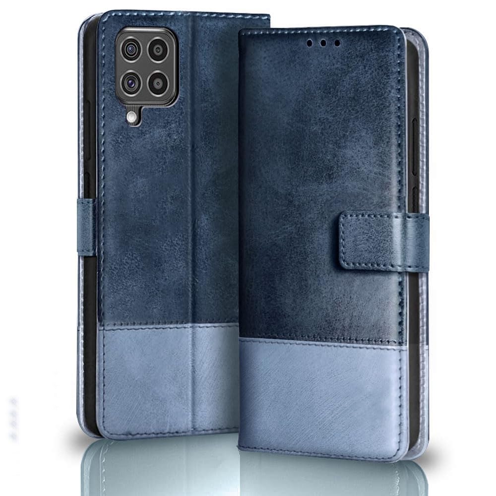 TheGiftKart Flip Back Cover Case for Samsung Galaxy F62 | Dual-Color Leather Finish | Inbuilt Stand & Pockets | Wallet Style Flip Back Cover for Samsung Galaxy F62 (Faux Leather, Blue & Sky) (B0CQMD57BD) Amazon Price History, Amazon Price Tracker
