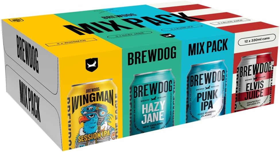 BrewDog Mixed Pack Beer, 12 x 330ml