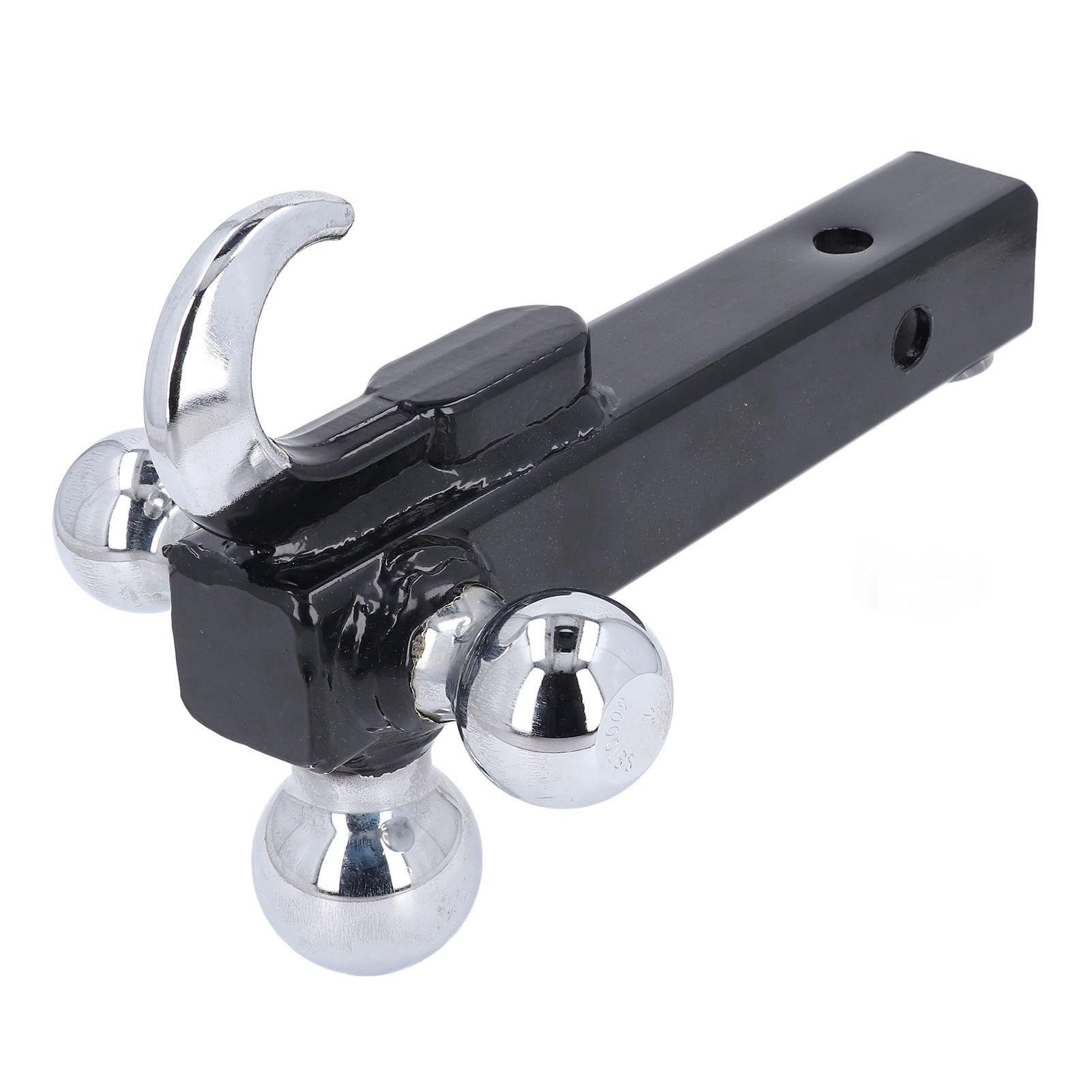 Montaje de Bola Triple de Enganche de Remolque, Acero Inoxidable, Alta Capacidad de Carga, Diseño de Adaptador Versátil, Soporte de Bola Triple de Acero Inoxidable con Gancho,